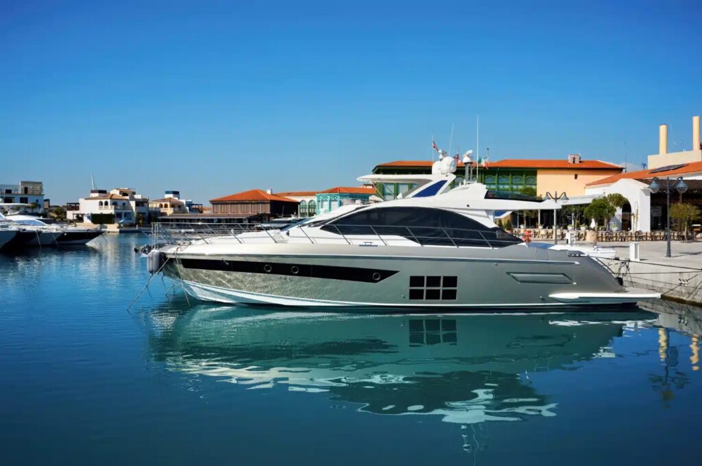 Yacht docked in Palm Beach, FL